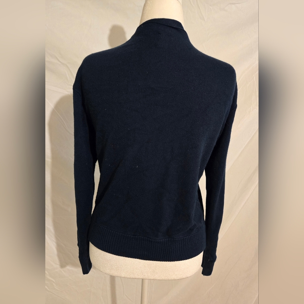 Men's Navy Button-Front Cardigan Sweater - Picture 2 of 14